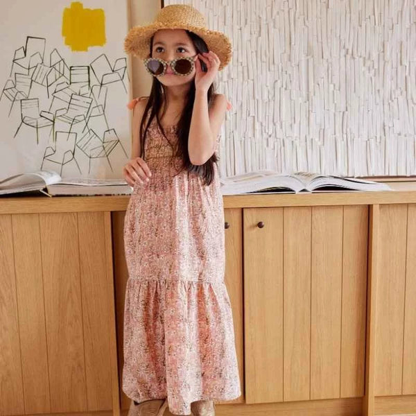 Robe à smocks Loriane rose