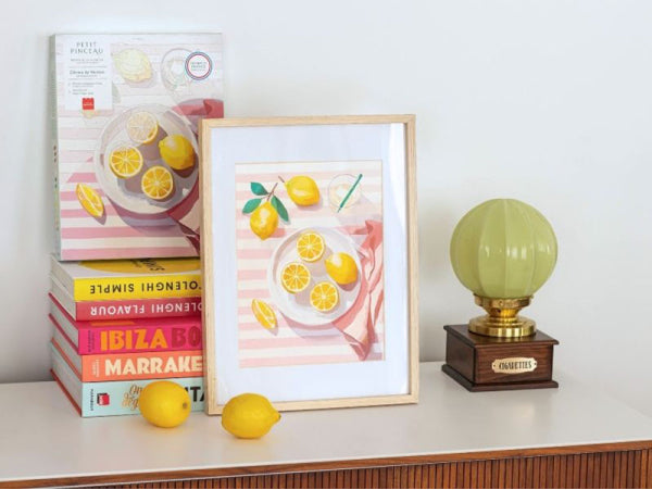 Coffret peinture au numéro petit Pinceau citrons