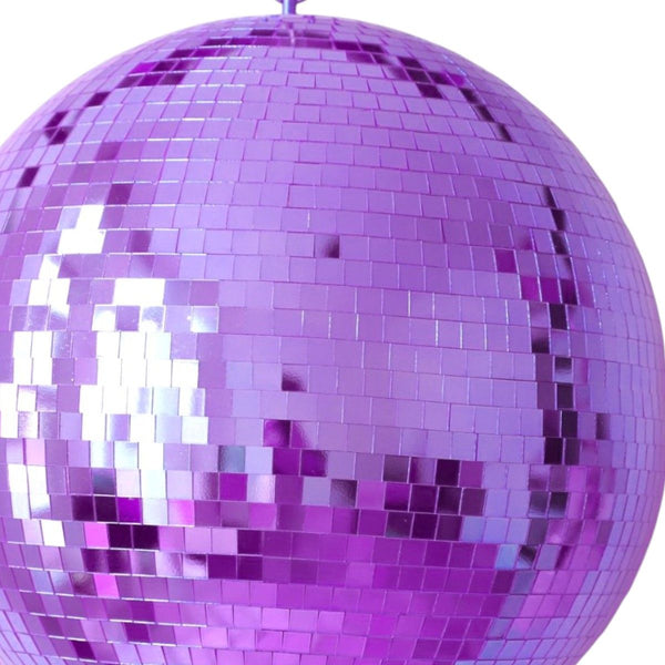 Boule Disco à facettes Violette 30cm