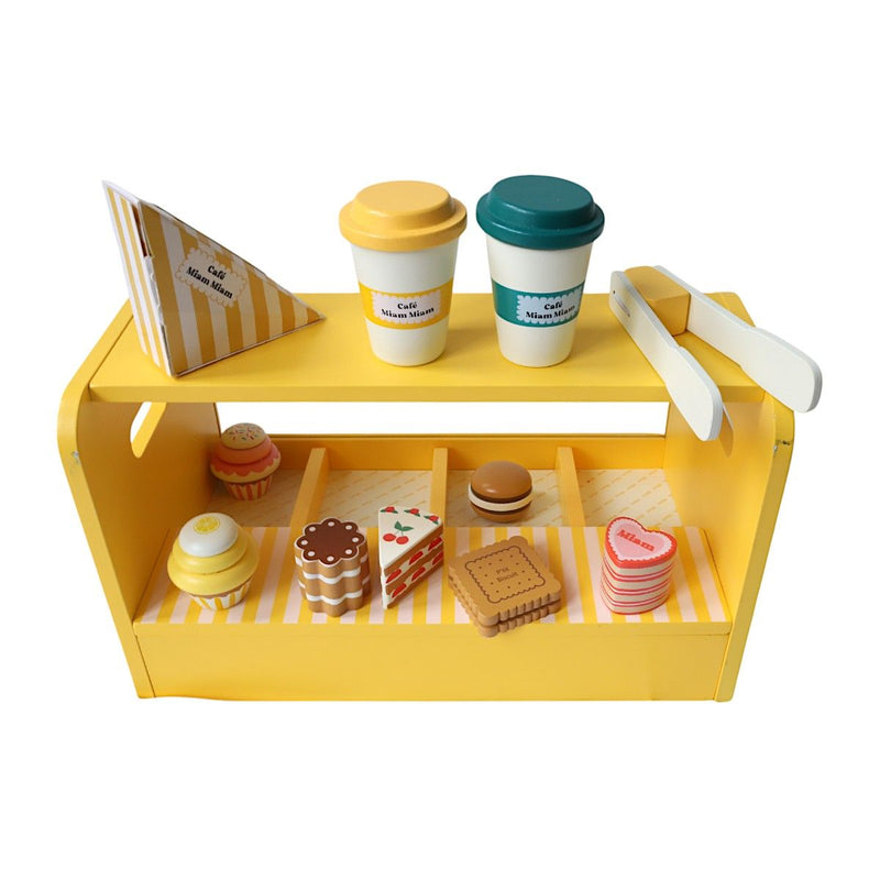 Stand a patisseries Café Miam-miam en bois