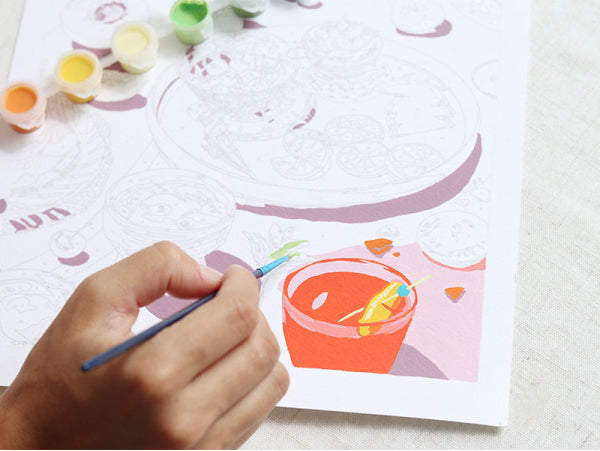 coffret peinture au numéro petit pinceau summer dreams