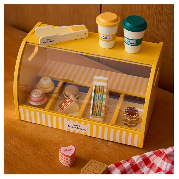 Stand a patisseries Café Miam-miam en bois