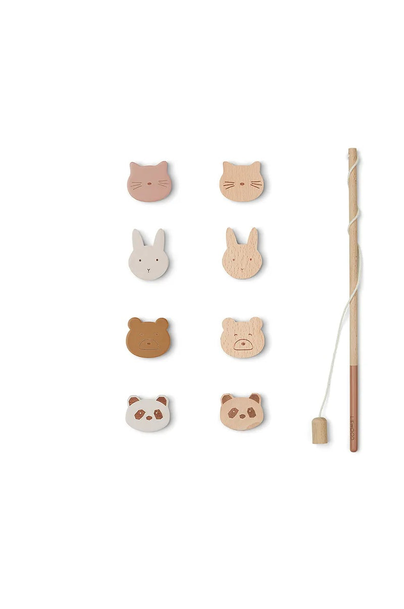 Pêche à la ligne en bois Animaux