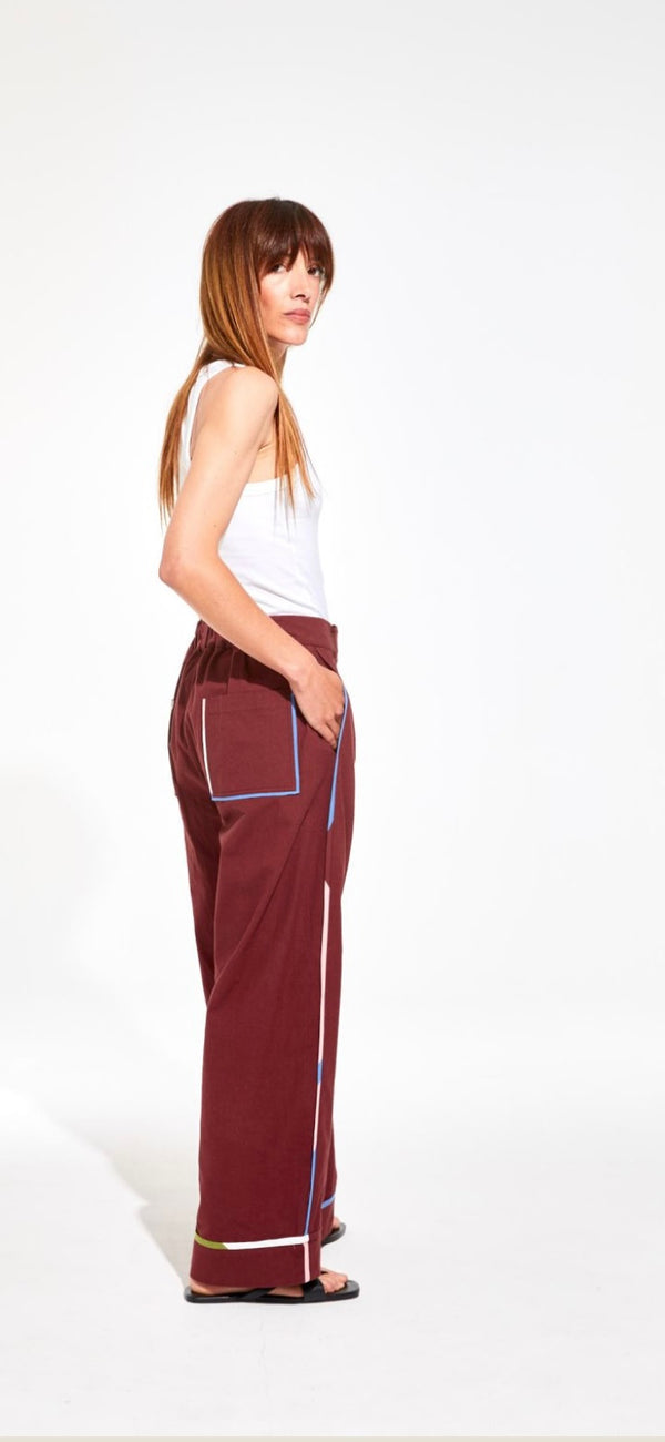 Pantalon Victor Melodie bordeaux