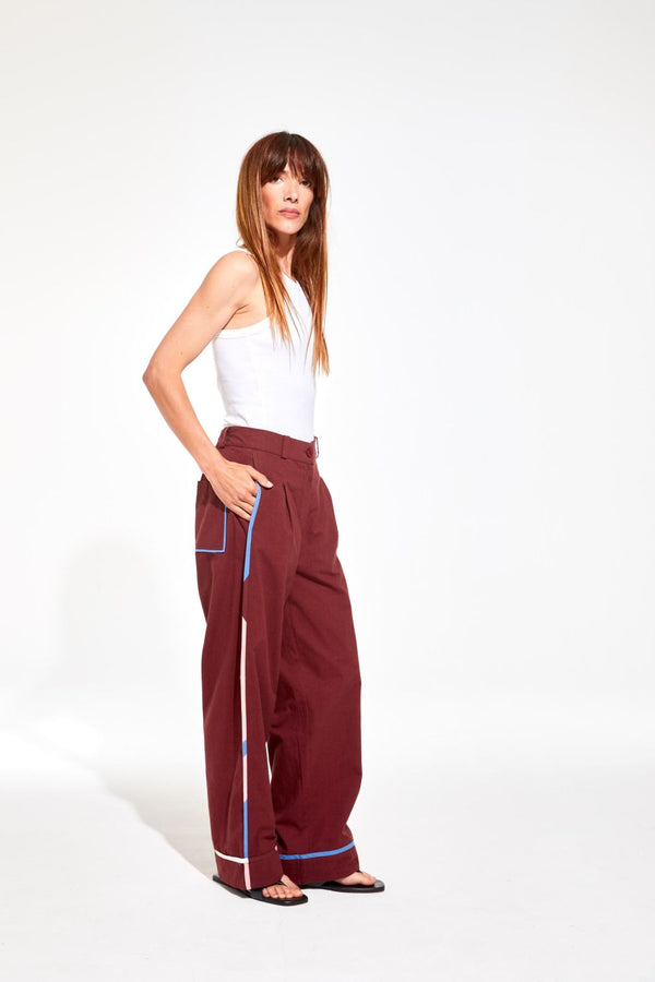 Pantalon Victor Melodie bordeaux