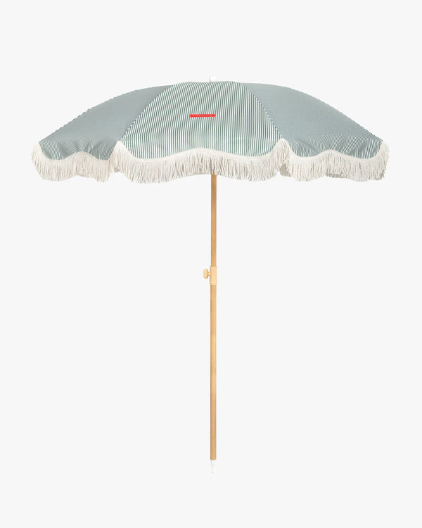 Parasol rayé vert