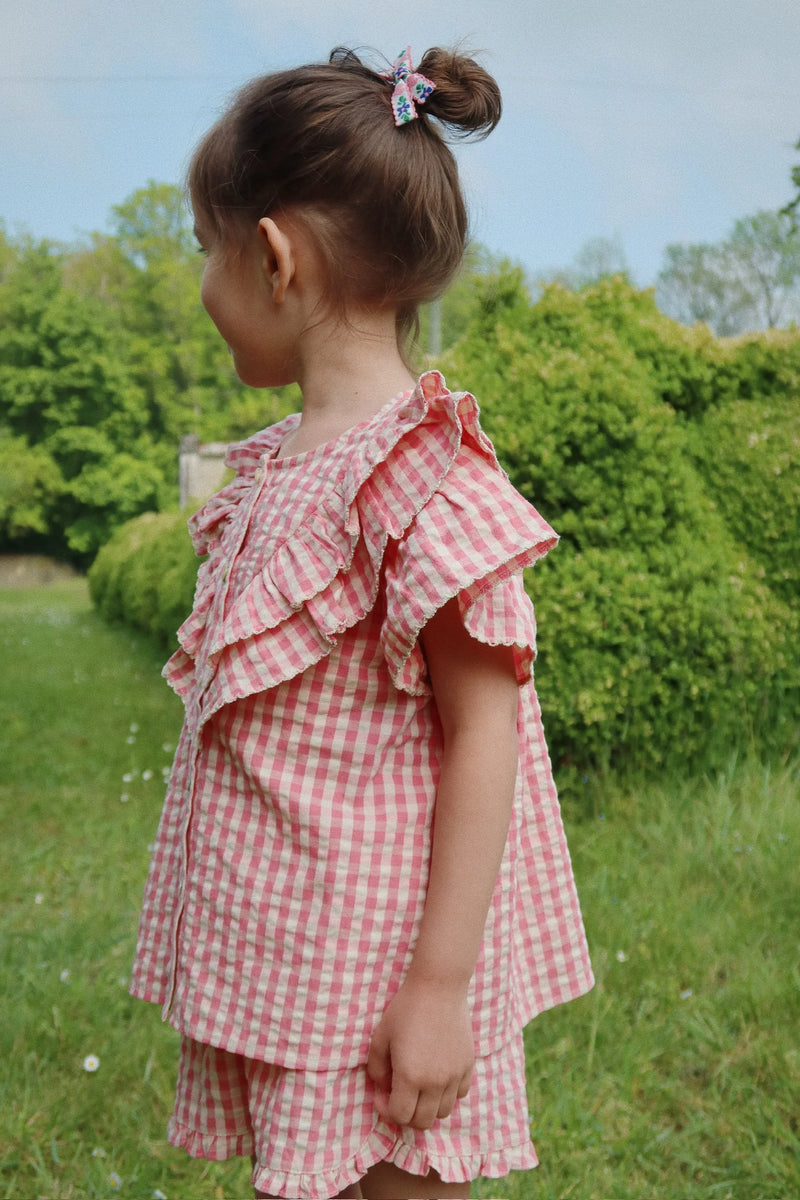 Chemise vichy rose Kim