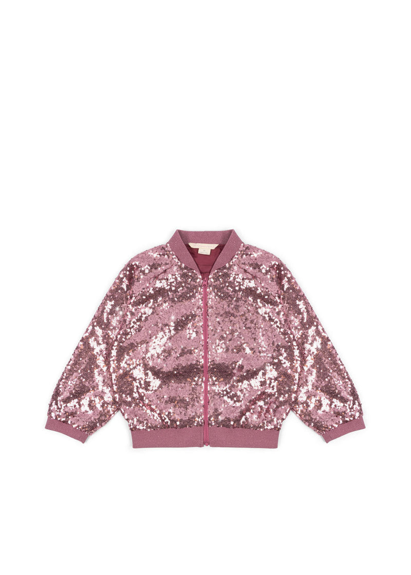 Veste Bomber rose sequins