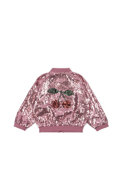 Veste Bomber rose sequins