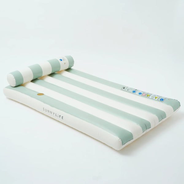 Matelas de piscine Luxe Green stripe