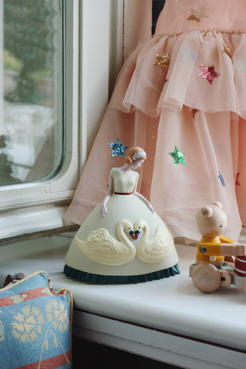 Robe Fairy Rose blush etoiles multicolores