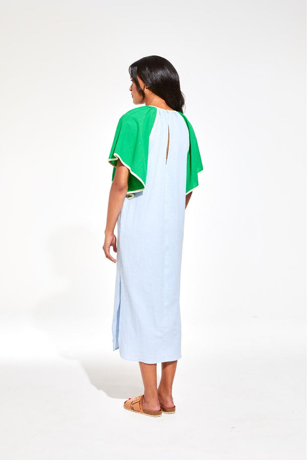 Robe Beth Zephyr bleu vert