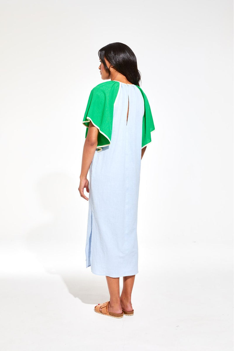 Robe Beth Zephyr bleu vert