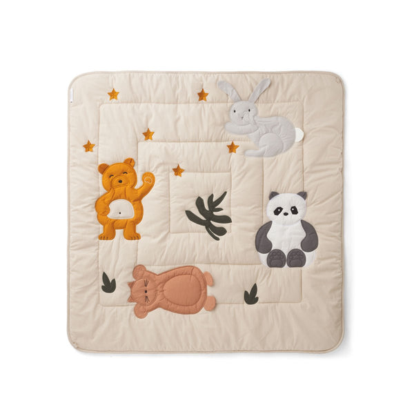 Tapis d'eveil animaux en coton bio
