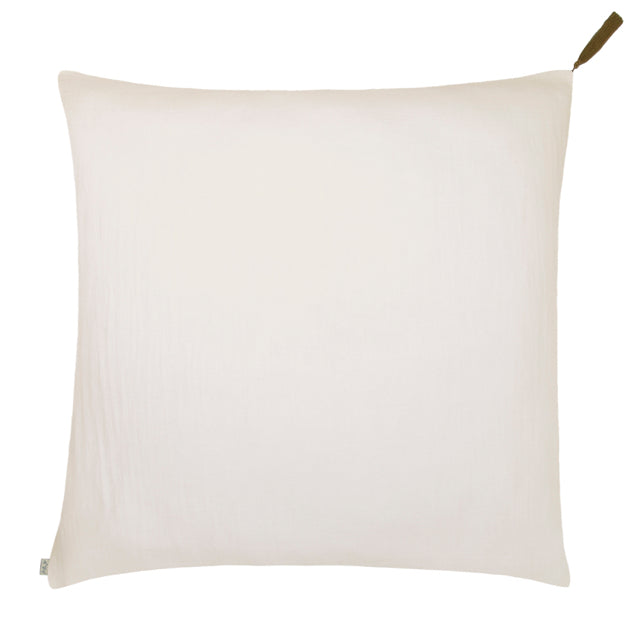 Ecru rectangle pillow case in organic cotton
