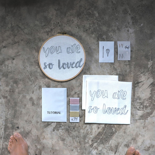Embroidery kit "you are so loved"