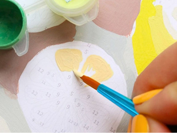 Coffret peinture au numéro petit Pinceau citrons