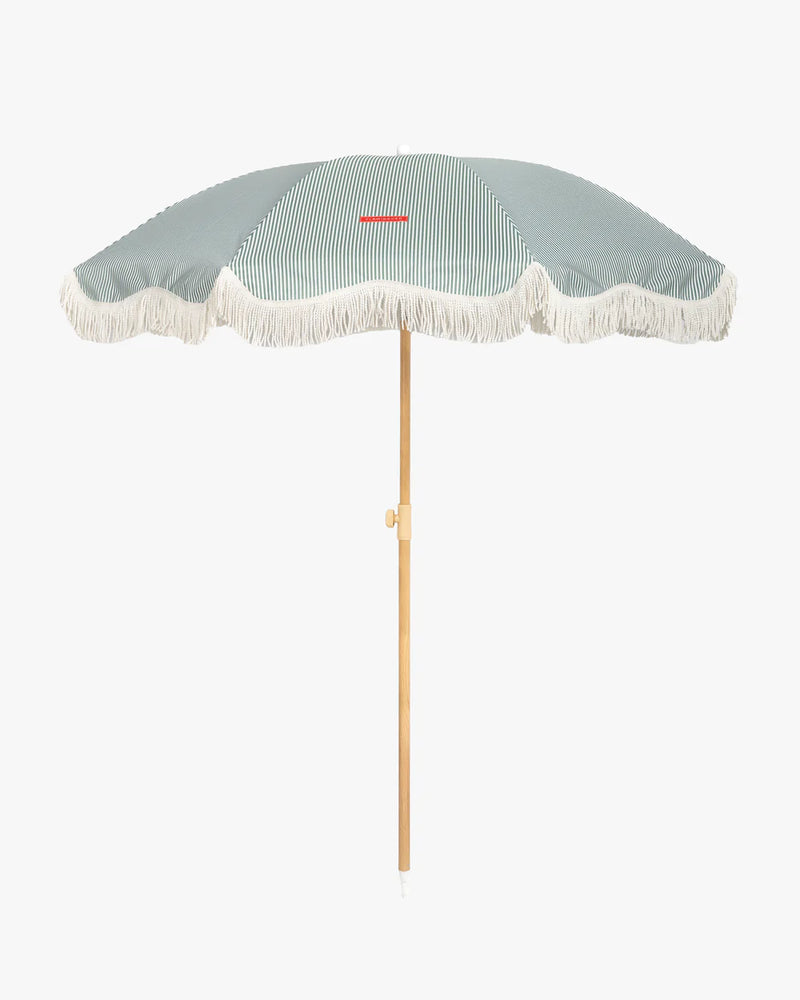 Parasol rayé vert