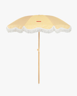 Parasol rayé jaune