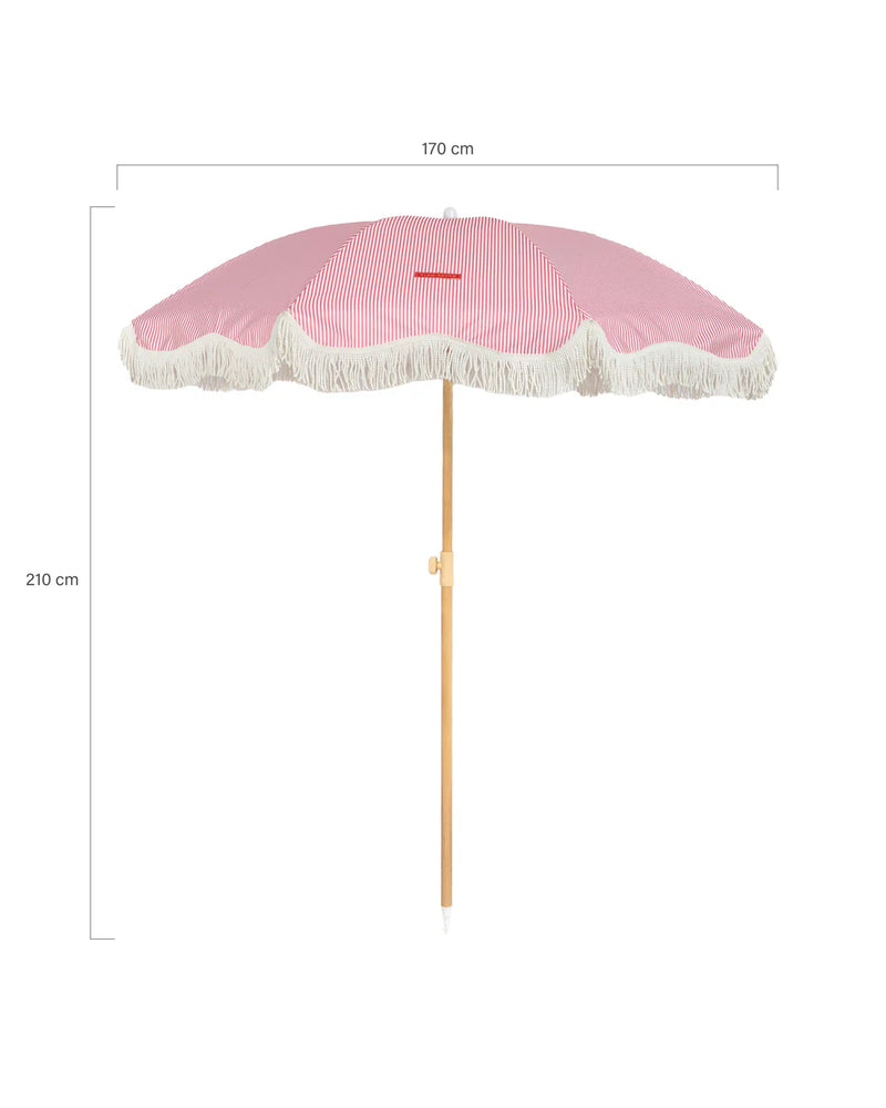 Parasol rayé rose