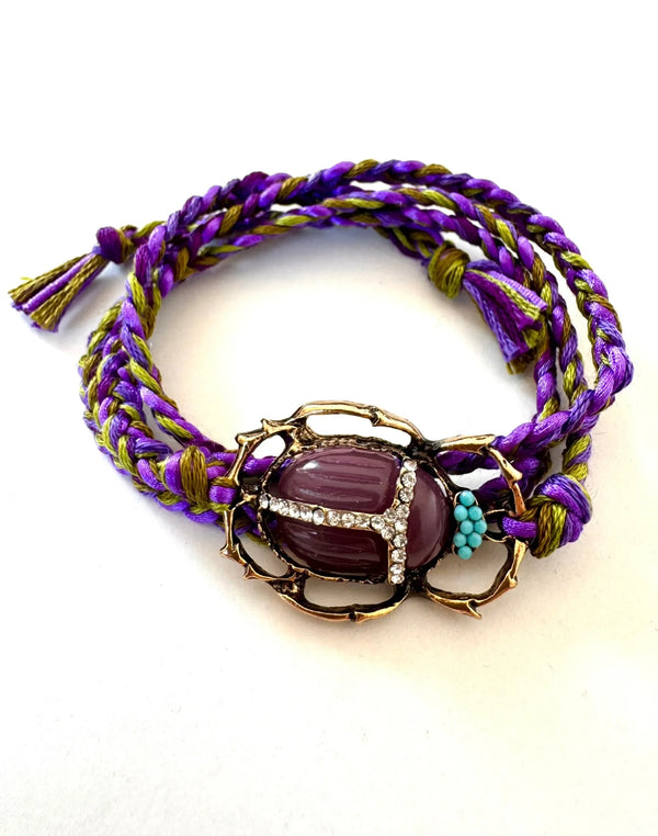 Bracelet Scarabée Violet