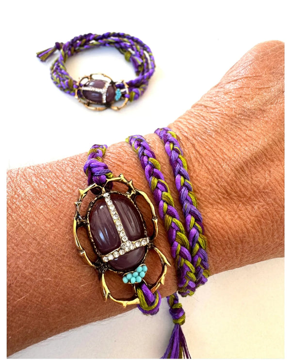 Bracelet Scarabée Violet