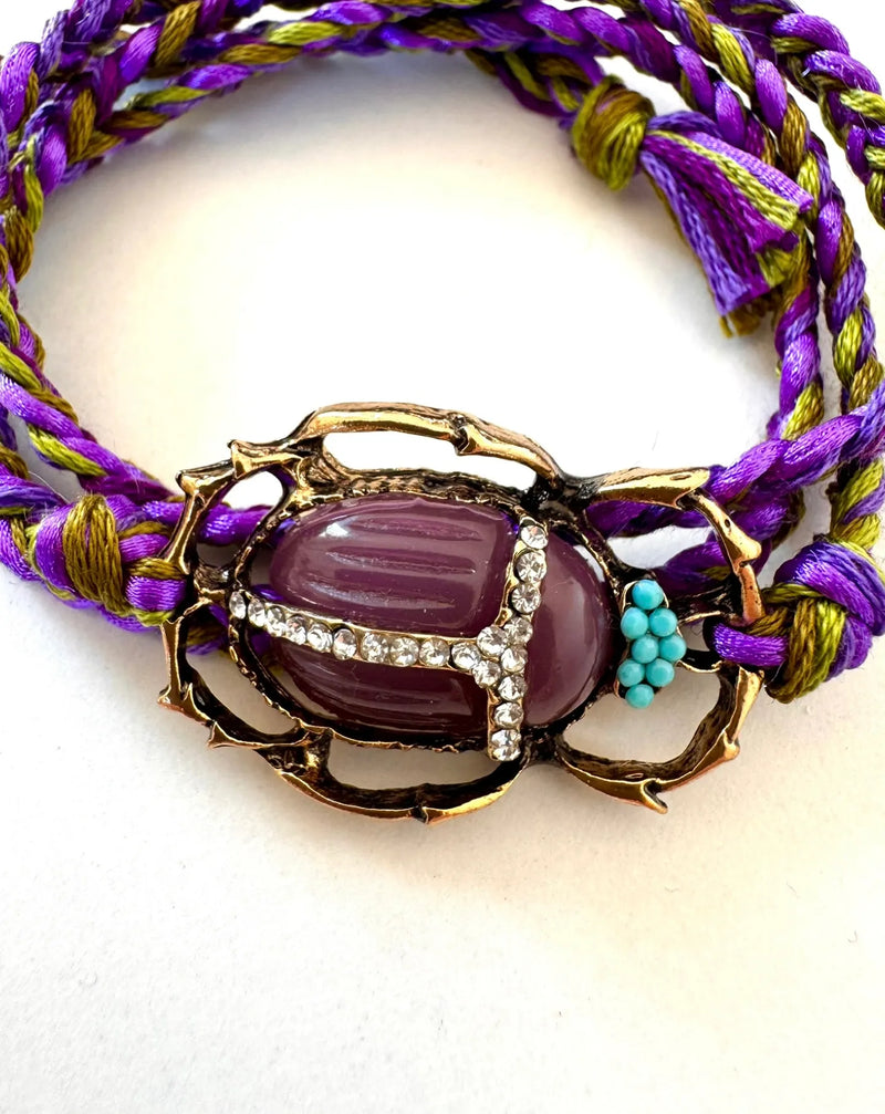Bracelet Scarabée Violet