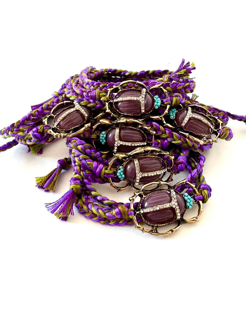 Bracelet Scarabée Violet