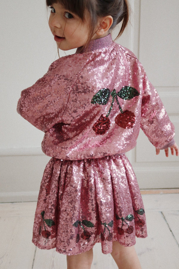 Veste Bomber rose sequins