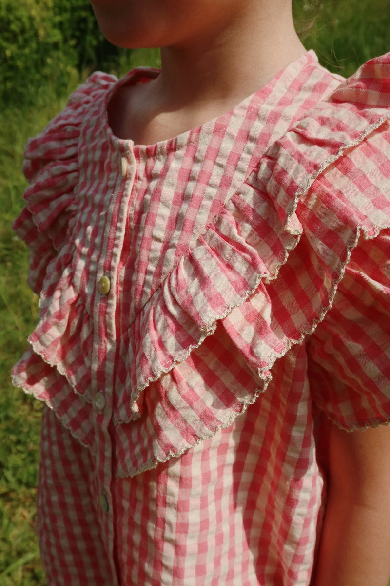 Chemise vichy rose Kim