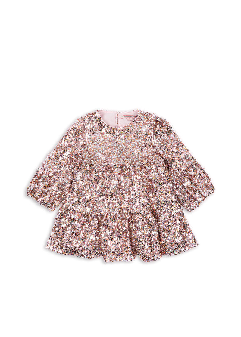 Robe de soirée rose Sequins