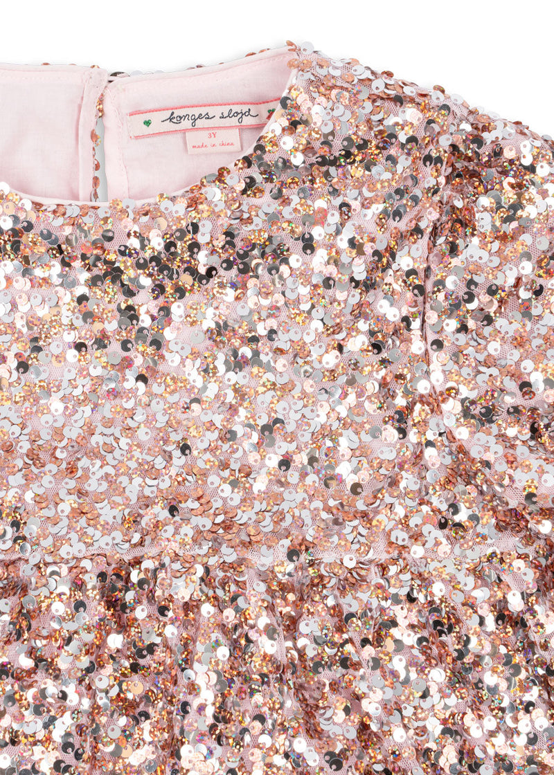 Robe de soirée rose Sequins