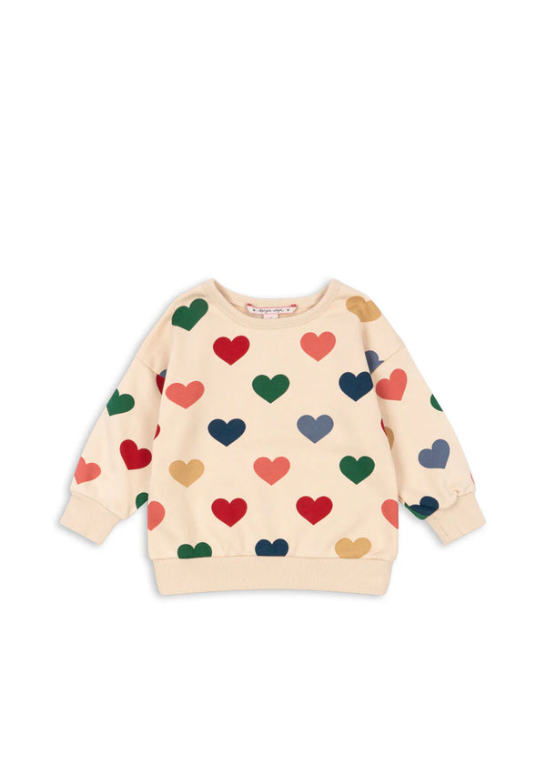 Sweat shirt coeurs Lou