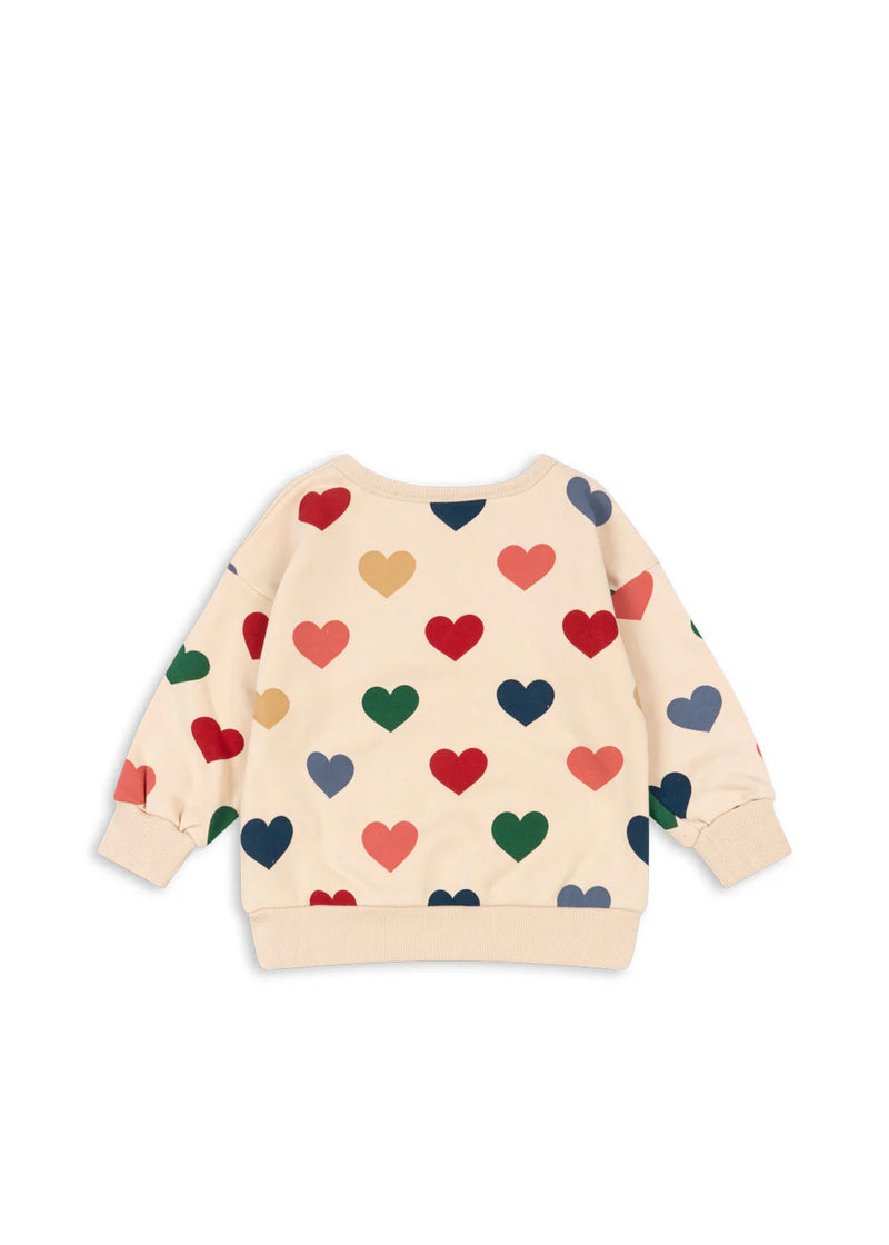 Sweat shirt coeurs Lou