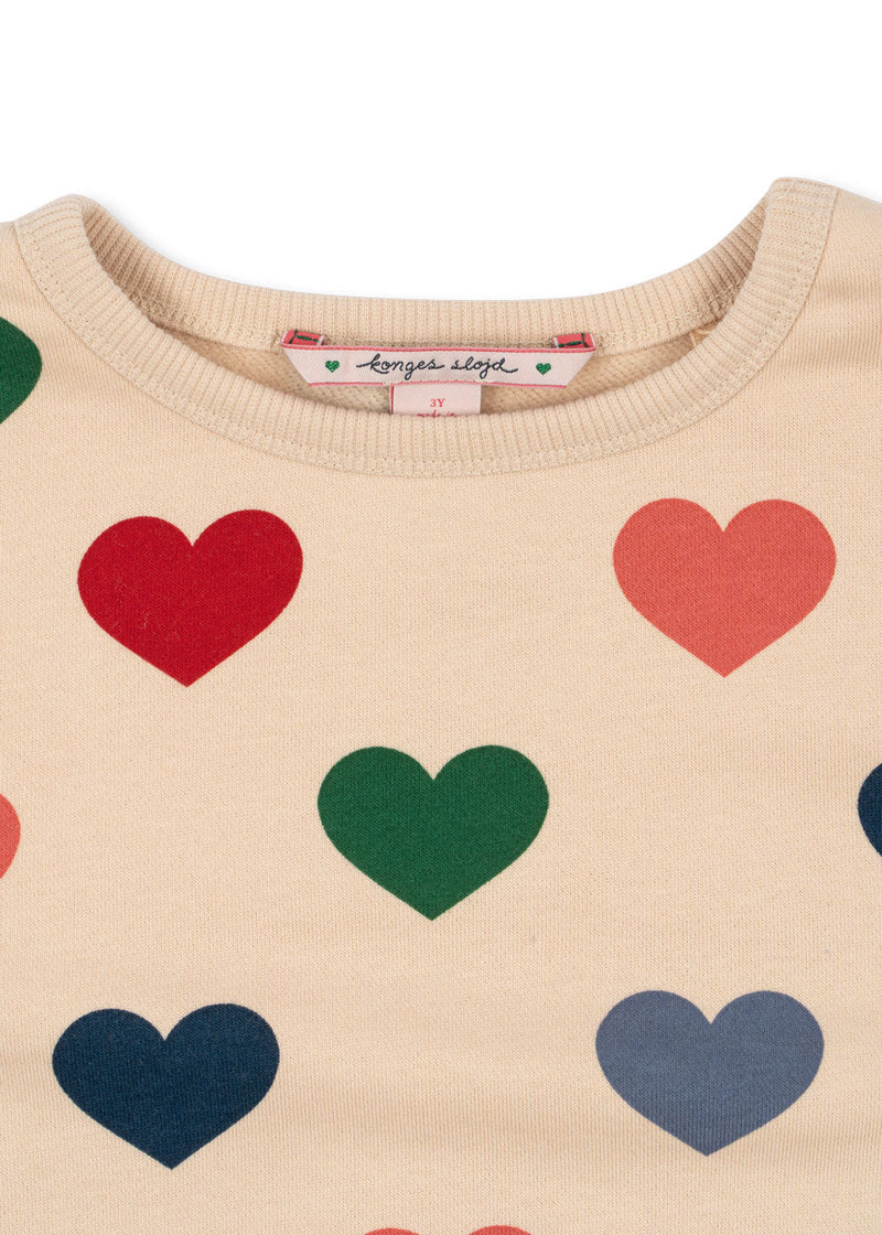 Sweat shirt coeurs Lou
