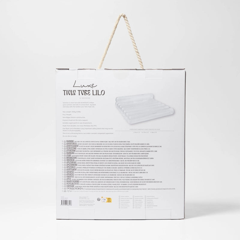 Matelas double Tube transparent
