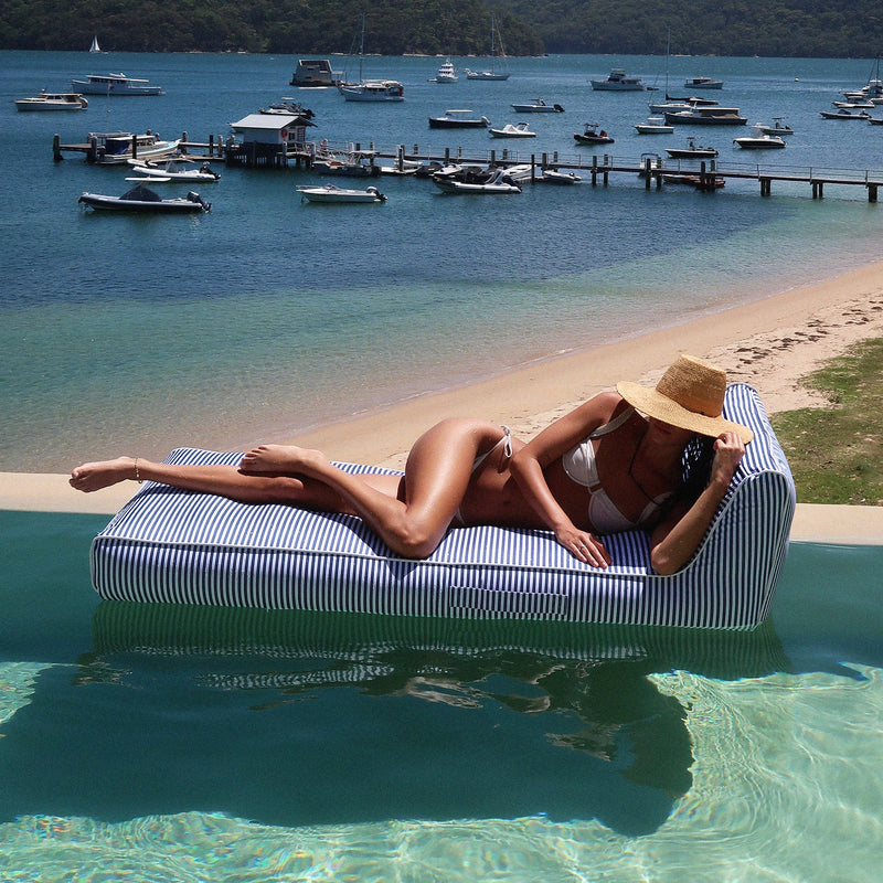 Matelas de piscine déhoussable Navy stripe