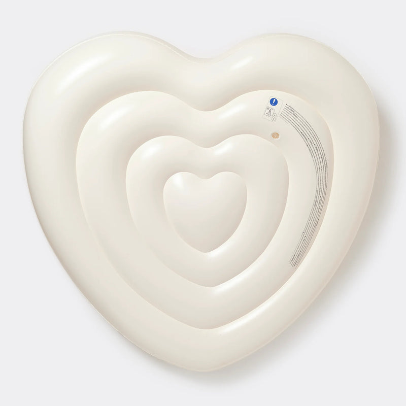 Matelas de piscine Coeur Rose stripe