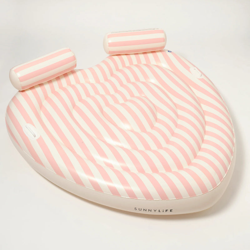 Matelas de piscine Coeur Rose stripe