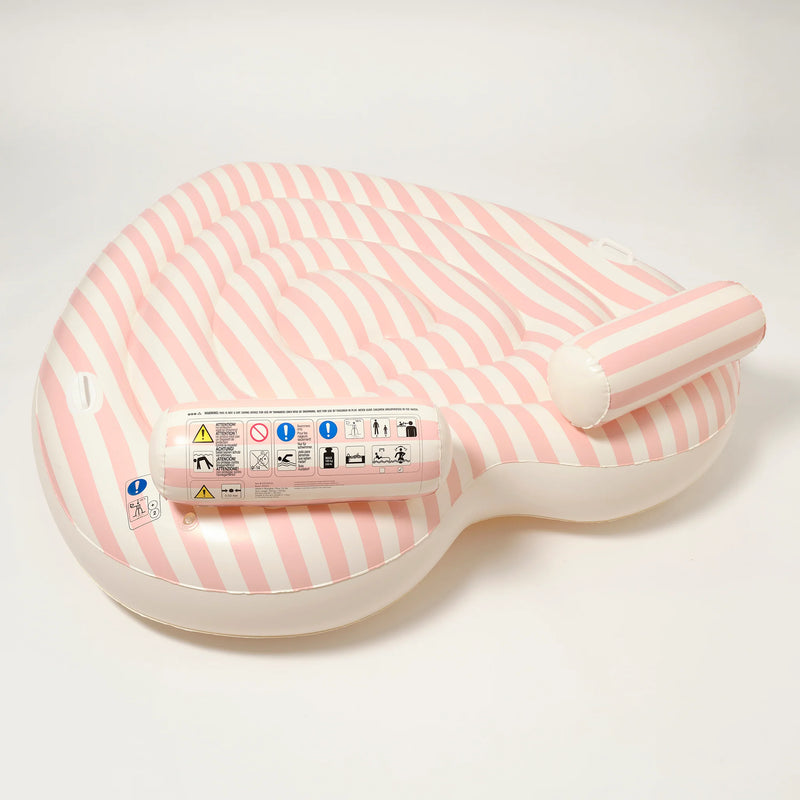 Matelas de piscine Coeur Rose stripe