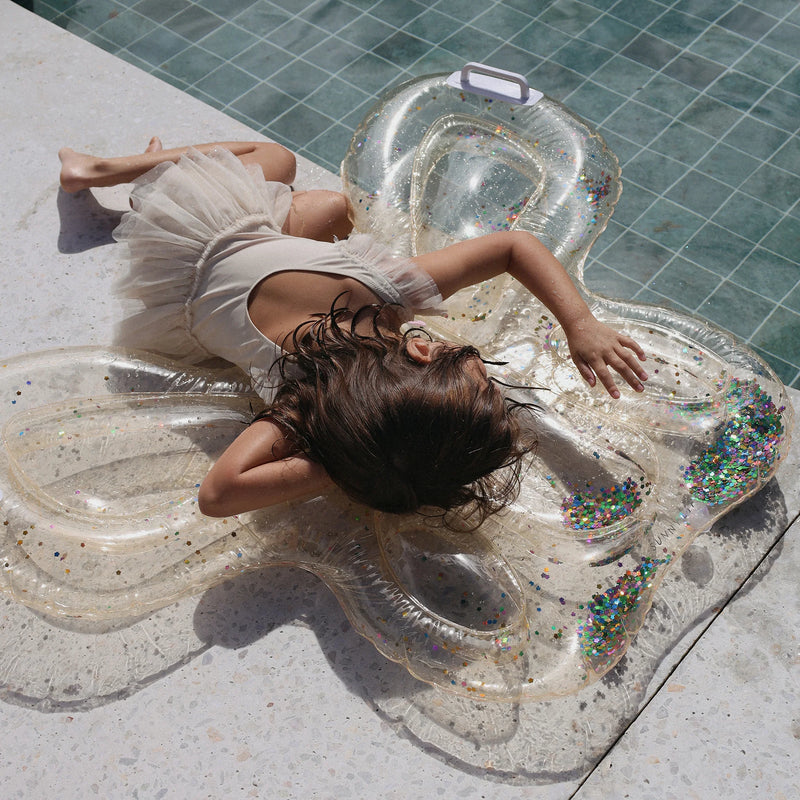 Matelas gonflable enfant Papillon glitter