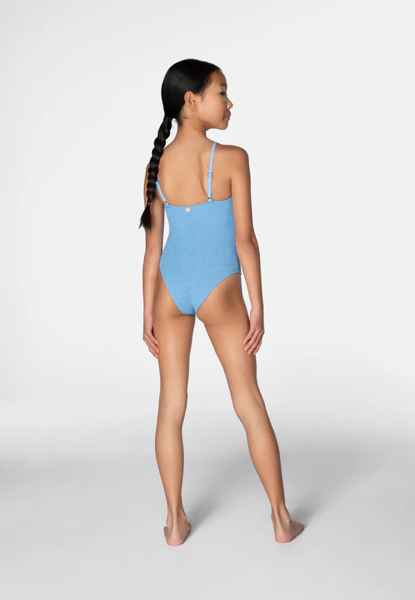 Maillot 1 pièce kids 6-10 ans Jade blue bubblegum