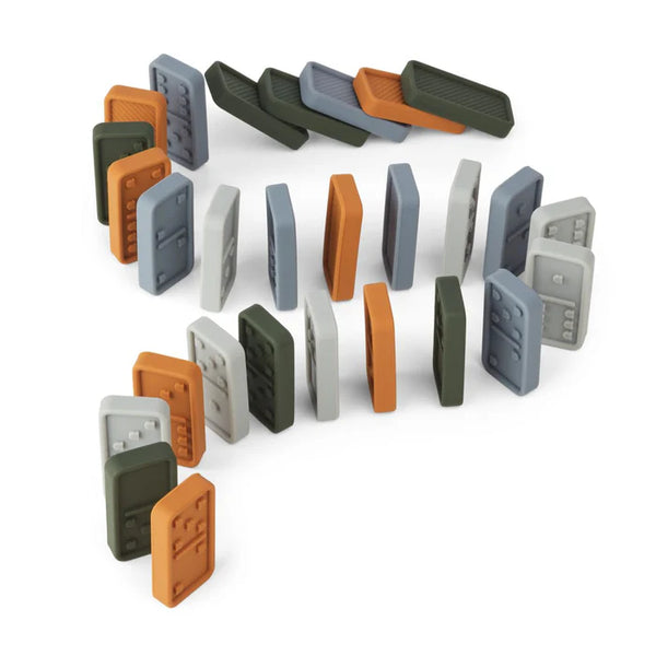 Set de domino en silicone Bleu