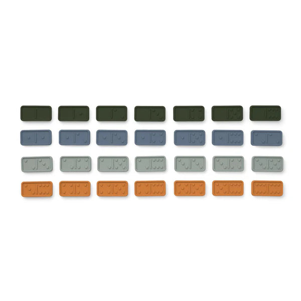 Set de domino en silicone Bleu