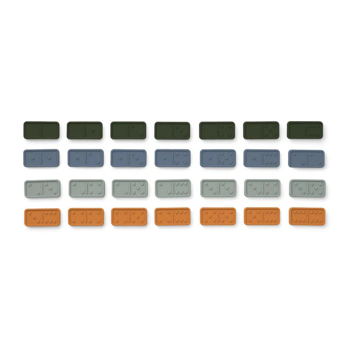 Set de domino en silicone Bleu