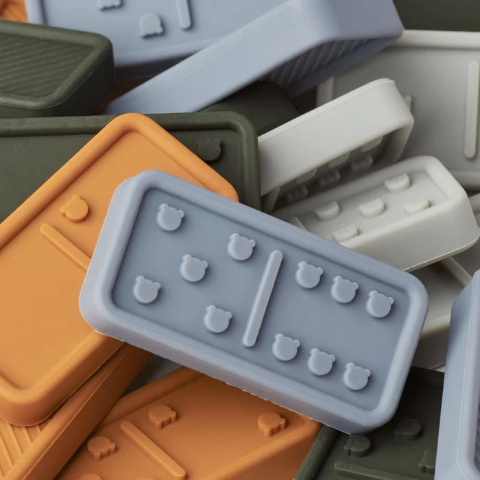Set de domino en silicone Bleu