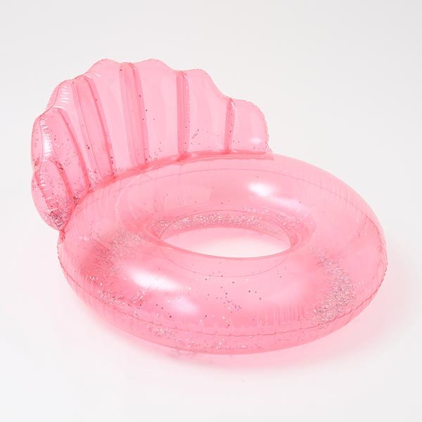 Bouée Coquillage rose glitter