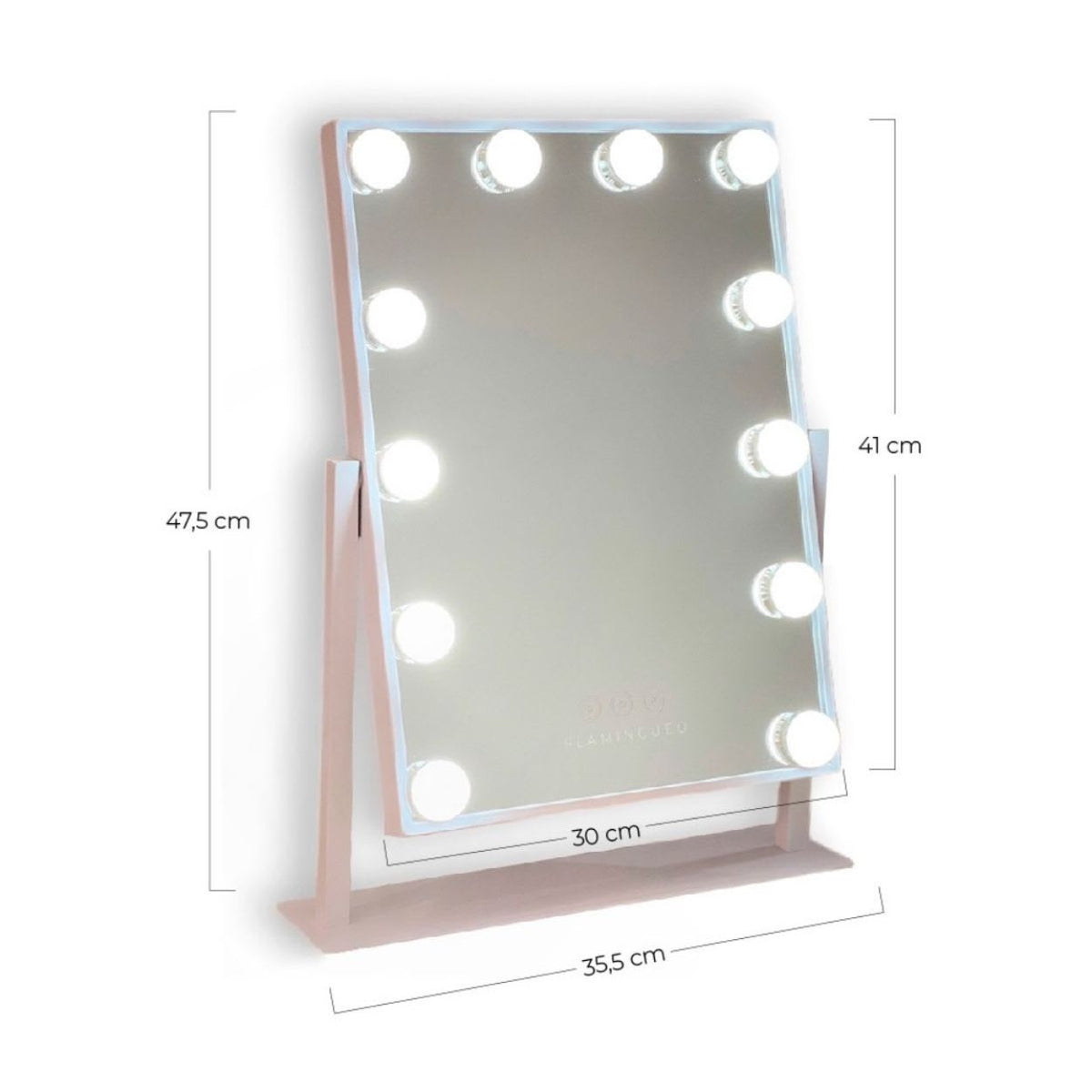 Miroir Grossissant 5 Fois Avec Ventouse - Miroir Cosmétique Led Blanc