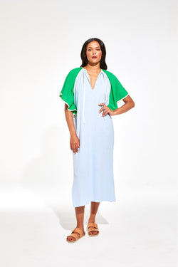 Robe Beth Zephyr bleu vert