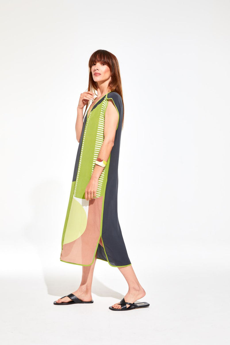 Robe Raf Lime en soie